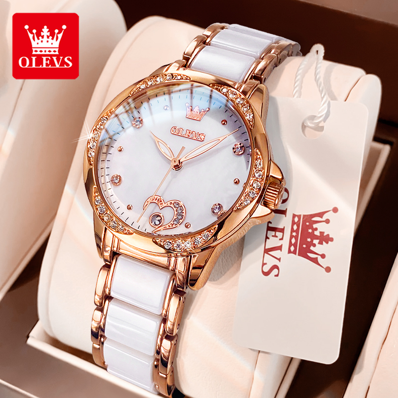 Open Heart Watch - OLEVS 6631 automatique mécanique femme montre