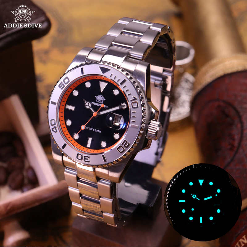 Rolex Watch Submariner - ADDIESDIVE Montre de plongée pour homme,
