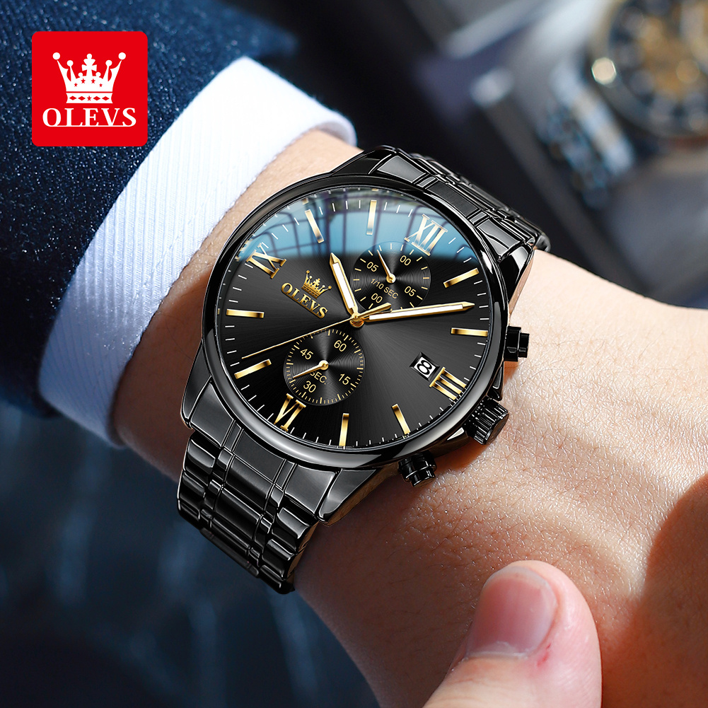 OLEVS 2886 montre à Quartz noi - Luxury Watch Exhibition avis et prix