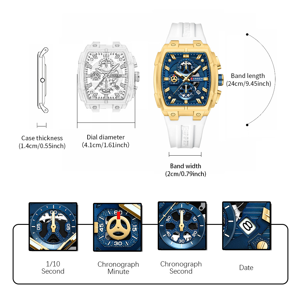 Montre vintage de luxe CURREN  - Luxury Watch With Bracelet avis et prix