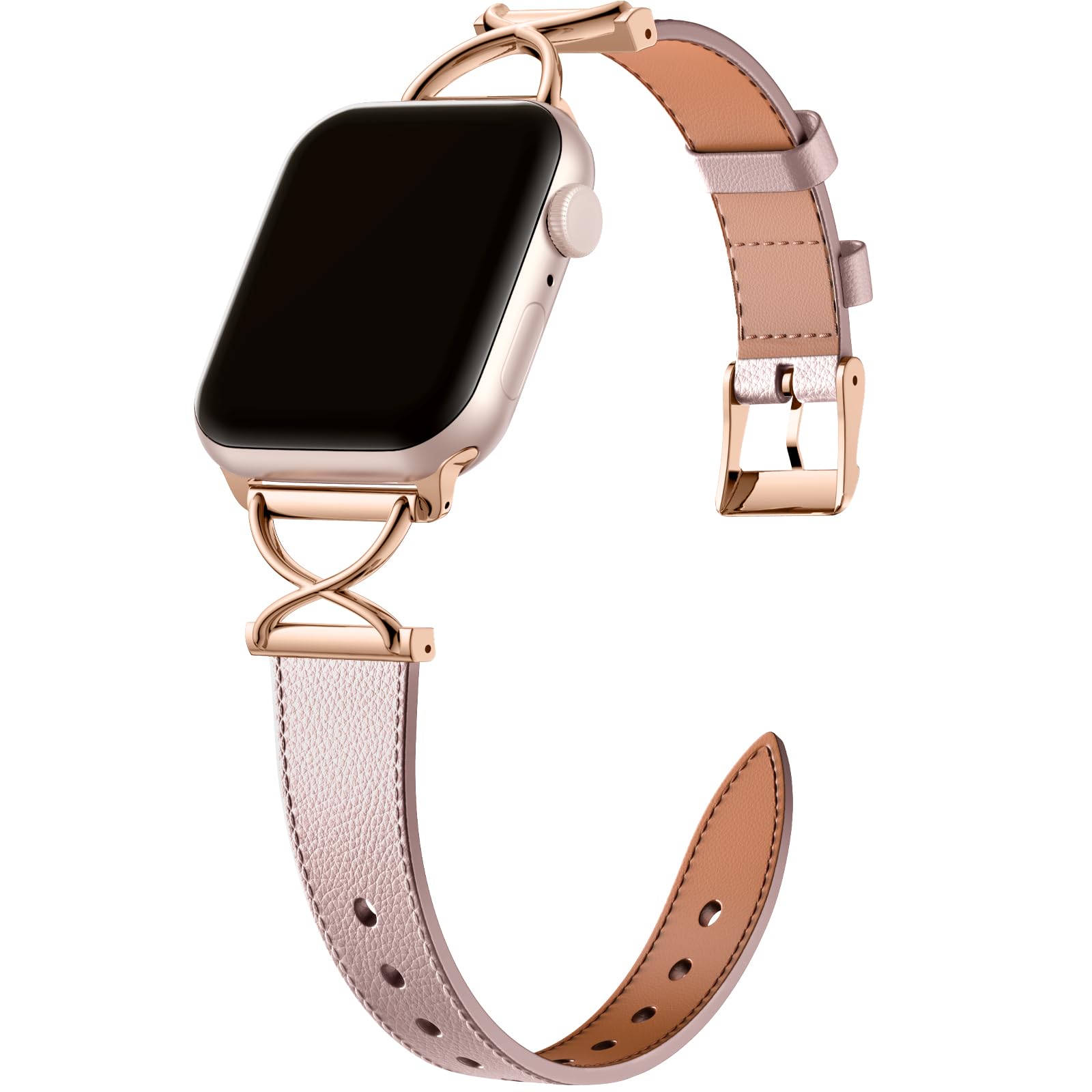 Bracelet en cuir en forme de X - Apple Watch Luxury X avis et prix